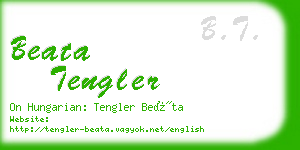 beata tengler business card